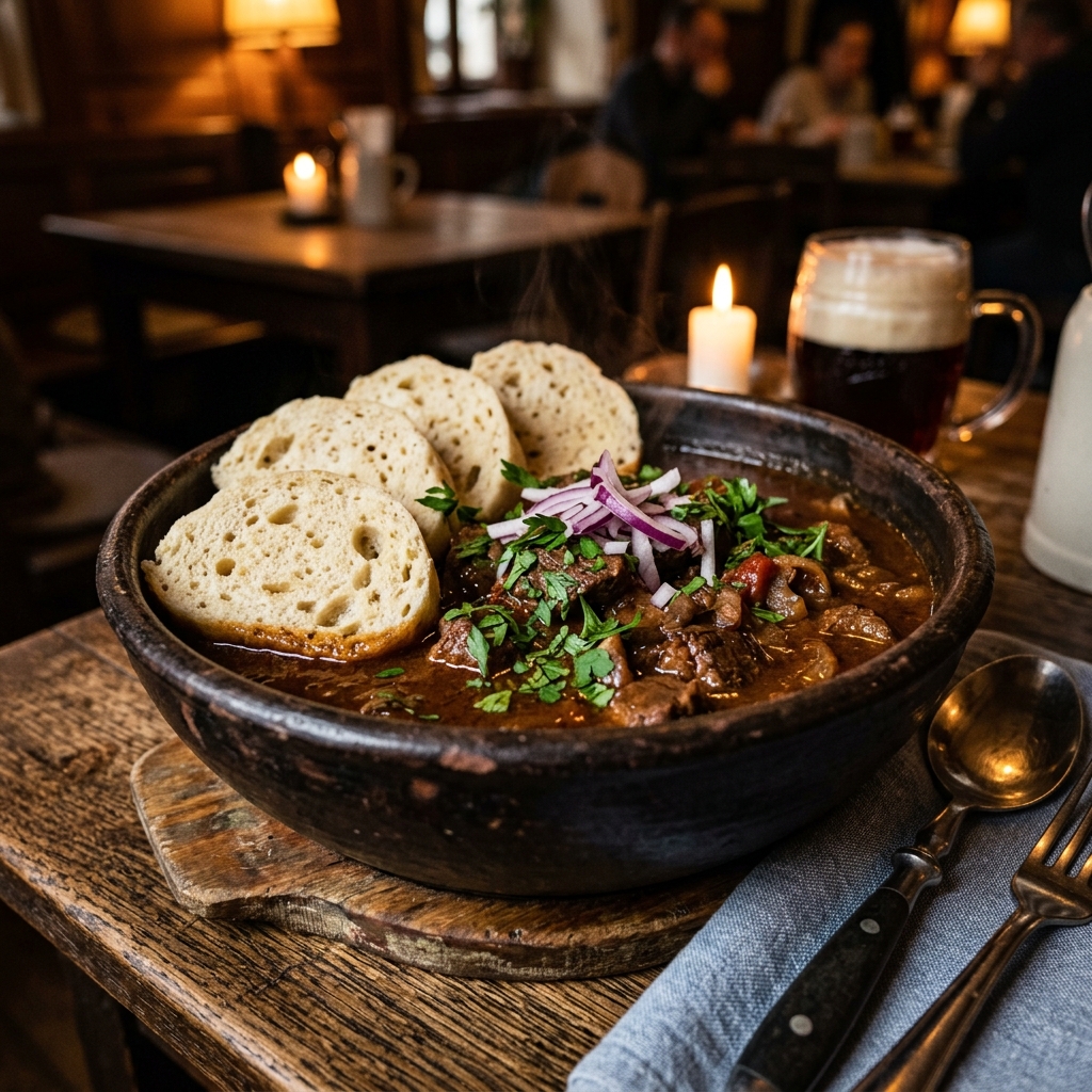 Guláš s knedlíkem